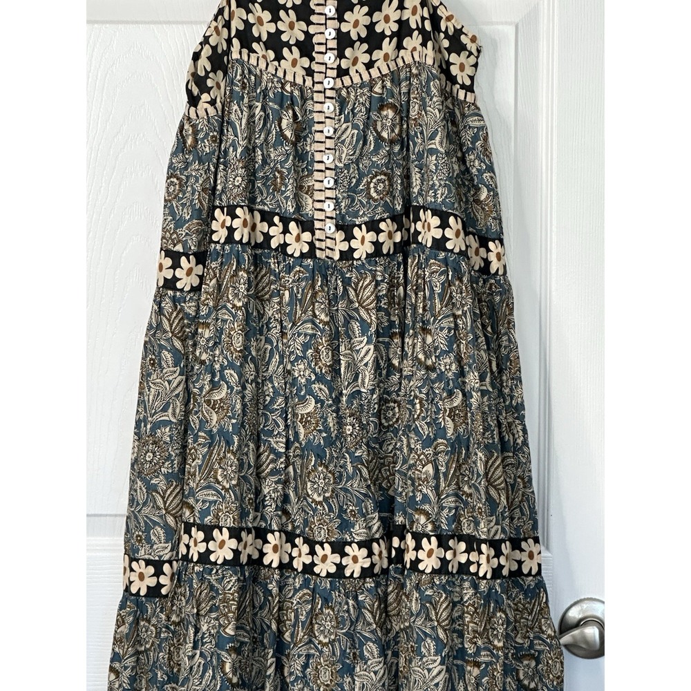 Natural Life Womens Floral Print Boho Maxi Sun Dress Cotton Lined Size Small - Picture 4 of 12